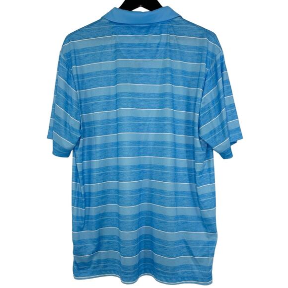 Ben Hogan Performance Polo Mens Large Blue Stripes Preppy Golf Business Casual - Picture 2 of 4